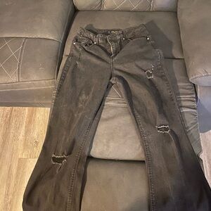 Indigo Rein Black Distressed Skinny Jeans